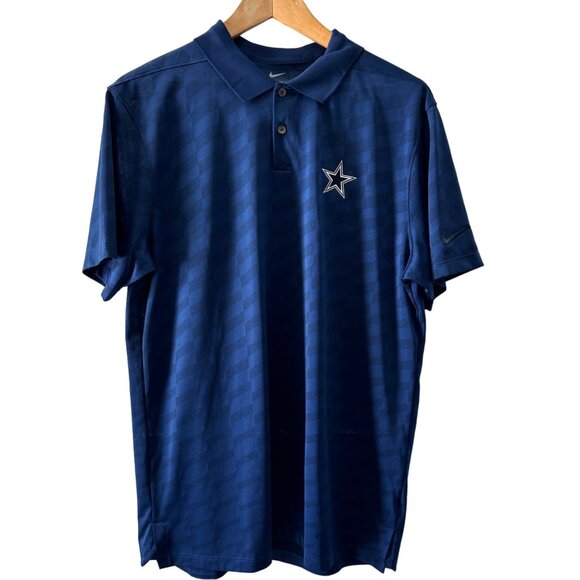 Nike Other - Nike Dri Fit Dallas Cowboy Blue SS Polo Shirt Men's Standard Fit Logo, Size M